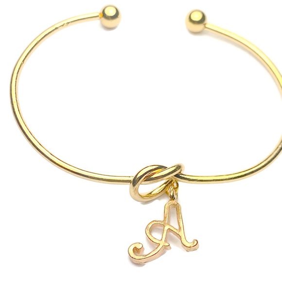 Letter knot gold bracelet - Picture 4 of 6
